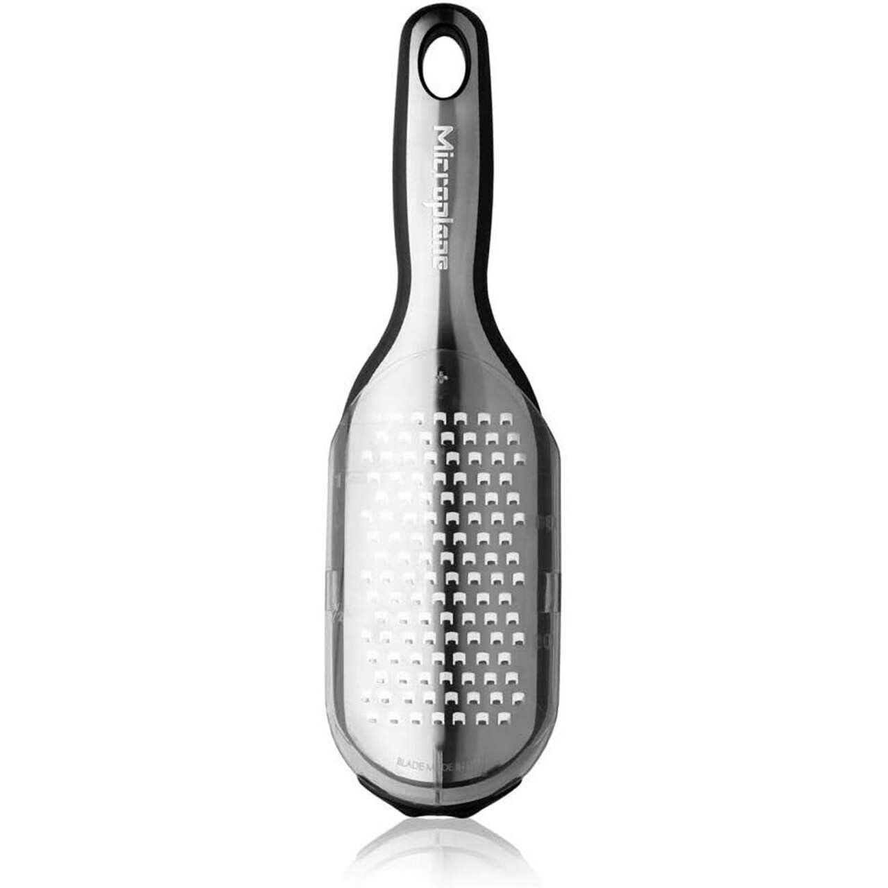Microplane Elite Series Stainless Steel Cheese Grater with Measuring Cup  Cover